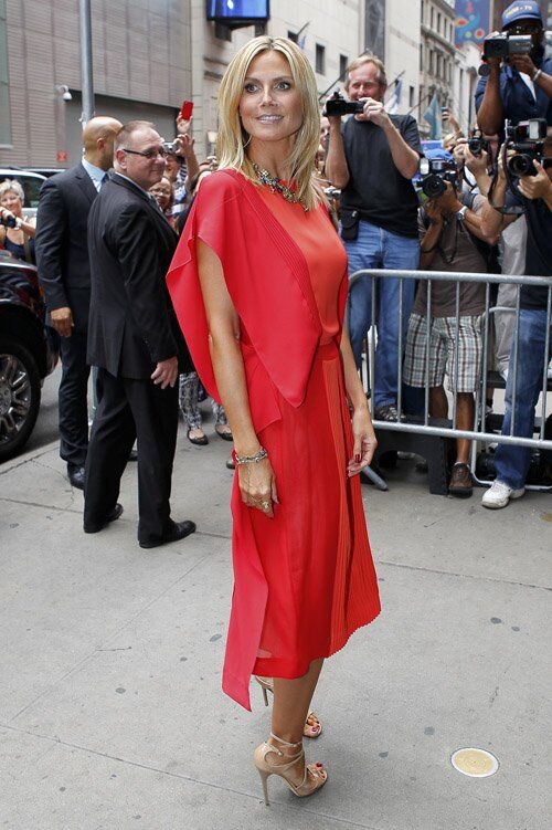 Хайди Клум отправилась на утреннее телешоу. Фото