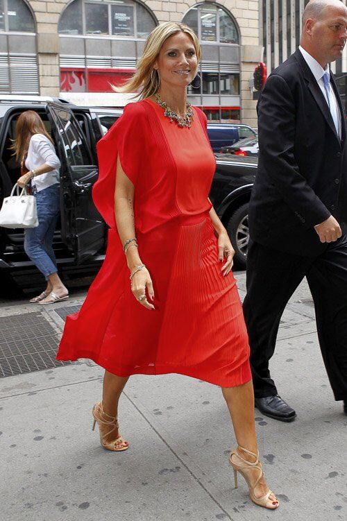 Хайди Клум отправилась на утреннее телешоу. Фото