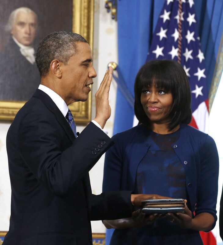Обама принял президентскую присягу в Белом доме. Видео