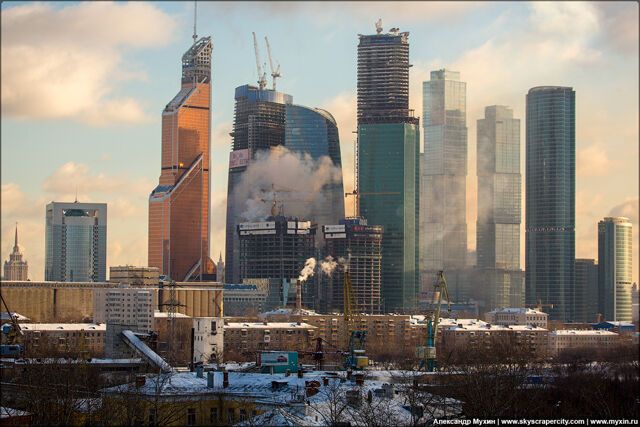 Пожар в "Москва-Сити" потушен. Видео