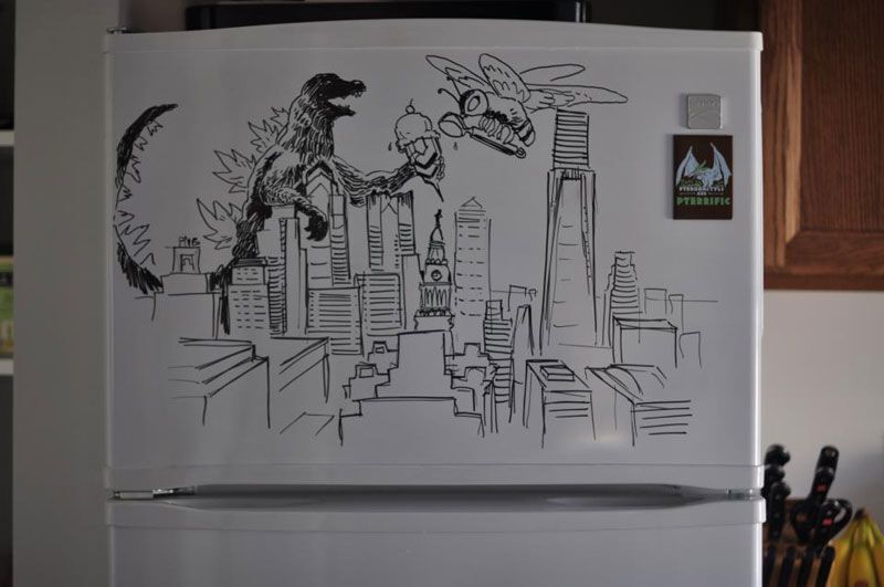 Рисунки на холодильнике