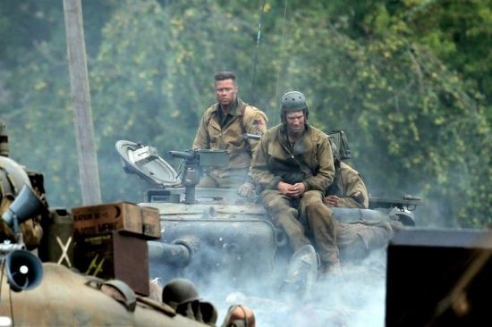 Брэд Питт и Шайа ЛаБаф на войне