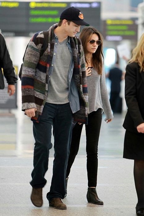 Эштон Катчер всюду сопровождает Милу Кунис