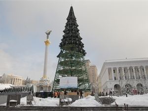 Главная елка Украины за 3 млн грн проржавела из-за халатности властей