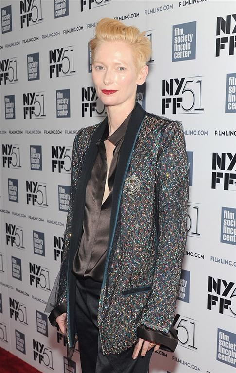 Тильда Суинтон и Джим Джармуш на "вампирской" премьере в Нью-Йорке