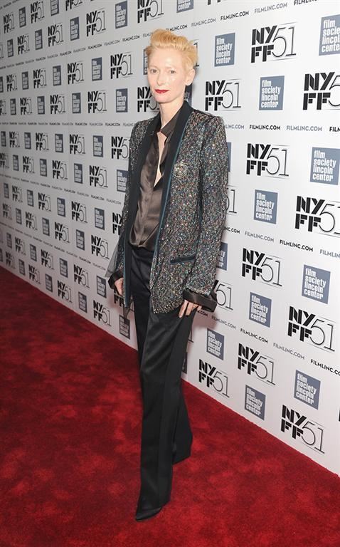 Тильда Суинтон и Джим Джармуш на "вампирской" премьере в Нью-Йорке