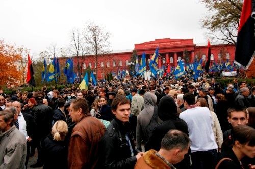 В Киеве на свободовский Марш борьбы собрались 2 тыс. человек