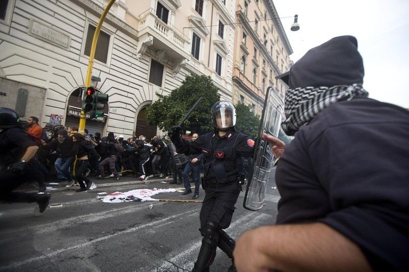 Протесты в Риме продлятся до вторника