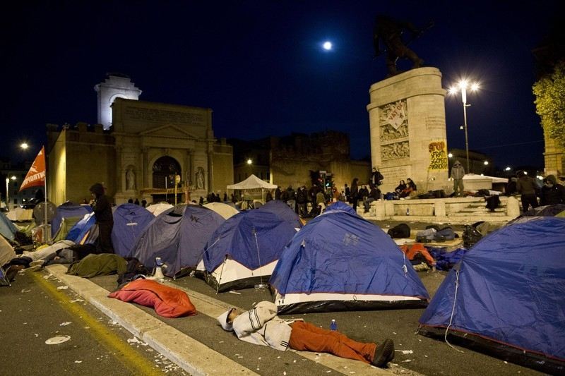 Протесты в Риме продлятся до вторника