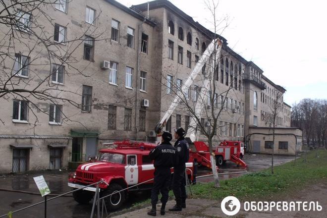 Аграрный университет в Киеве после пожара: залитый водой и без окон 