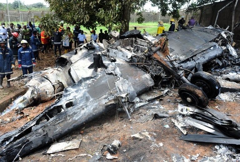 В аэропорту Лагоса разбился самолет