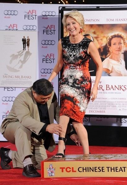 Эмма Томпсон упала в цемент