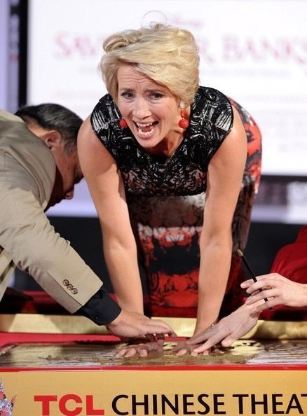 Эмма Томпсон упала в цемент