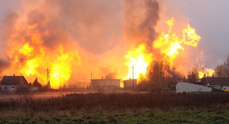 Последствия взрыва газопровода в Польше