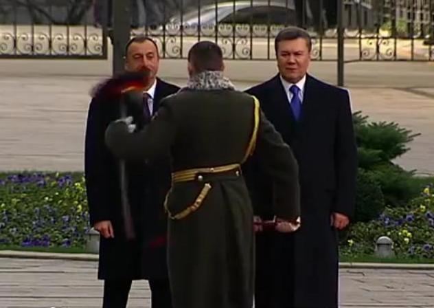 На встрече Януковича и Алиева произошел конфуз