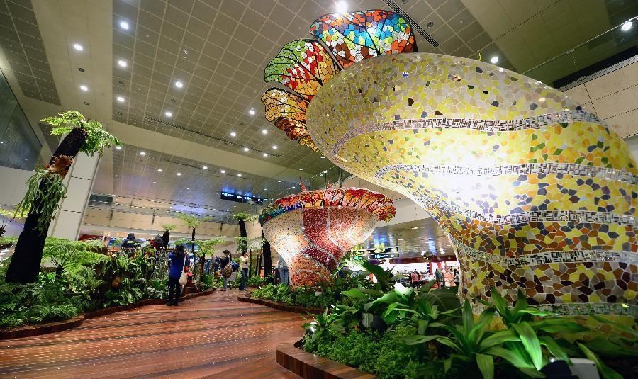 Аэропорт Сингапура превратили в роскошный сад