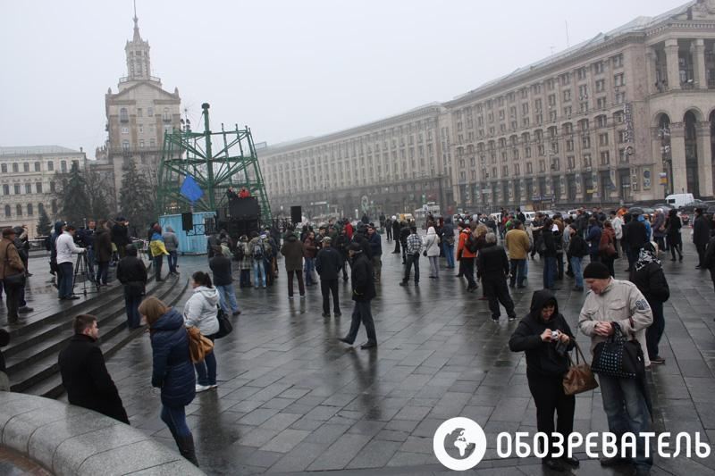 На Майдане Незалежности продолжается акция протеста