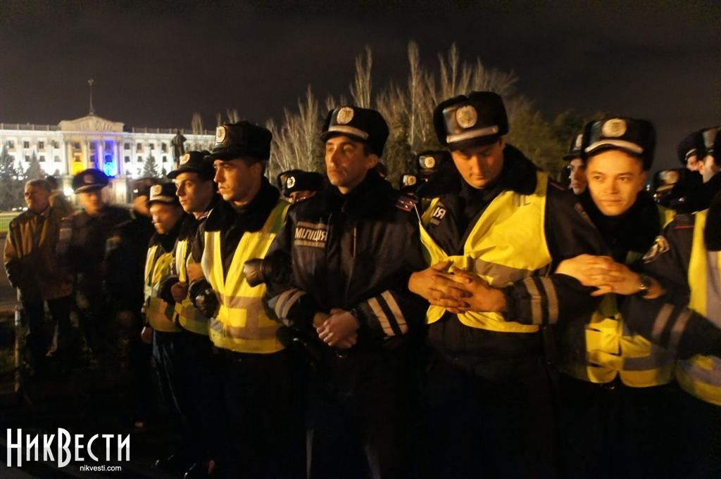 В Николаеве участники Евромайдана дали отпор силовикам