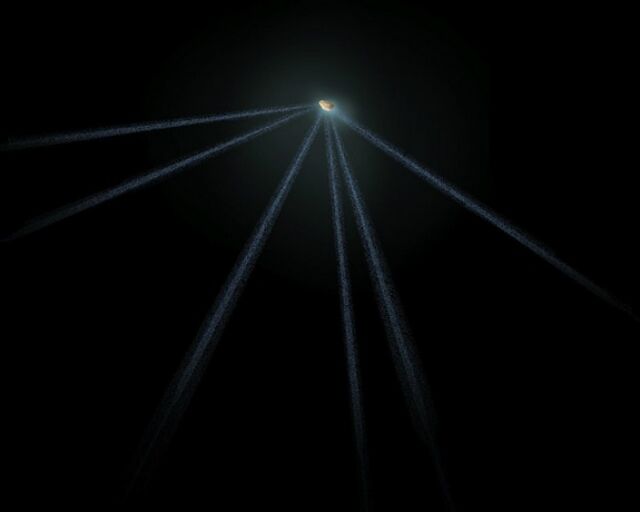 Hubble сфотографировал астероид с шестью хвостами