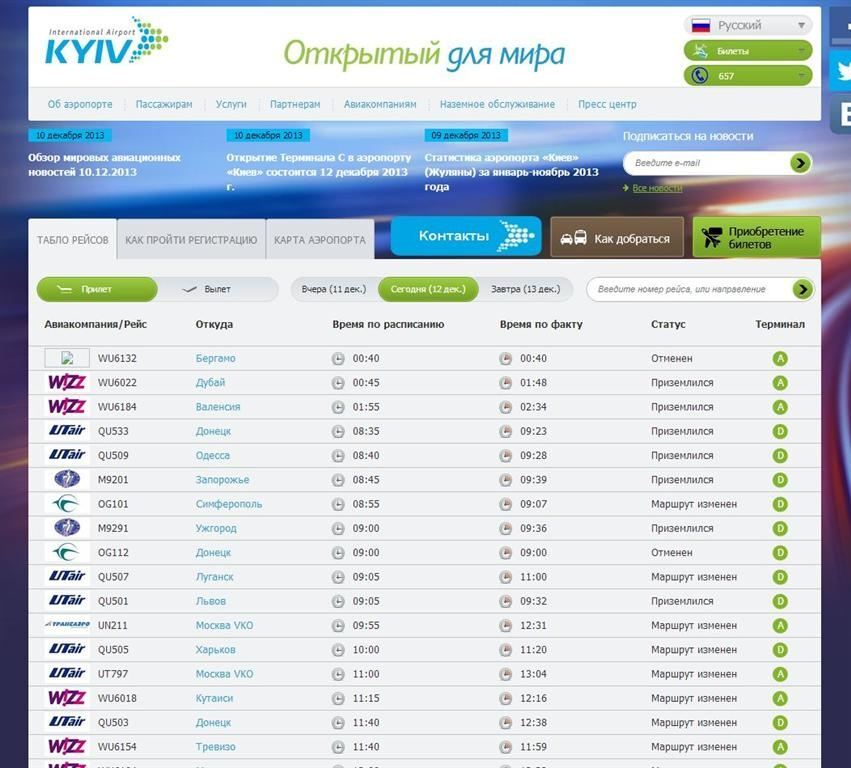 В Борисполе приземлилось 14 жулянских рейсов