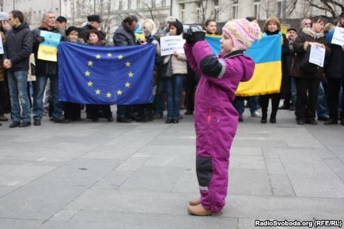 В Праге митинговали в поддержку Евромайдана