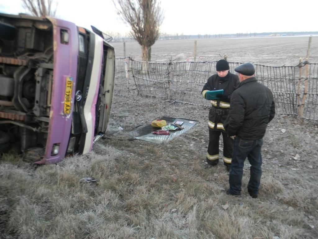 На Херсонщине столкнулись два автобуса: есть пострадавшие