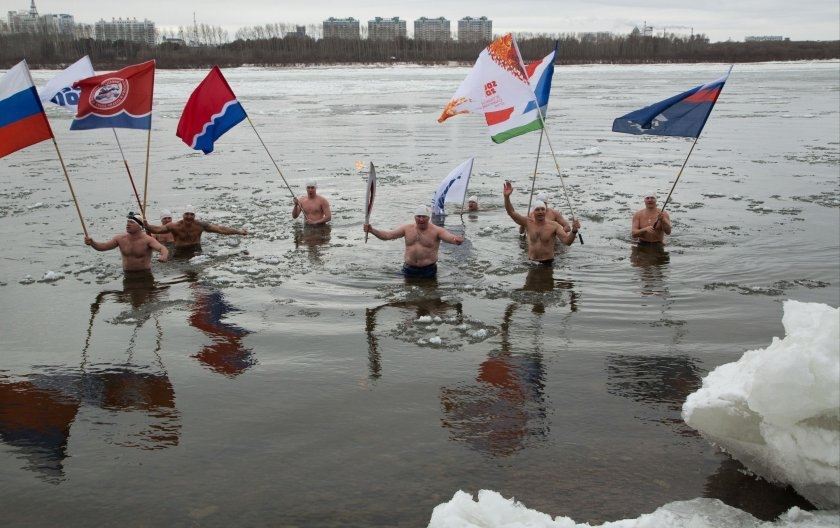 Самые яркие моменты путешествия Олимпийского огня 2014