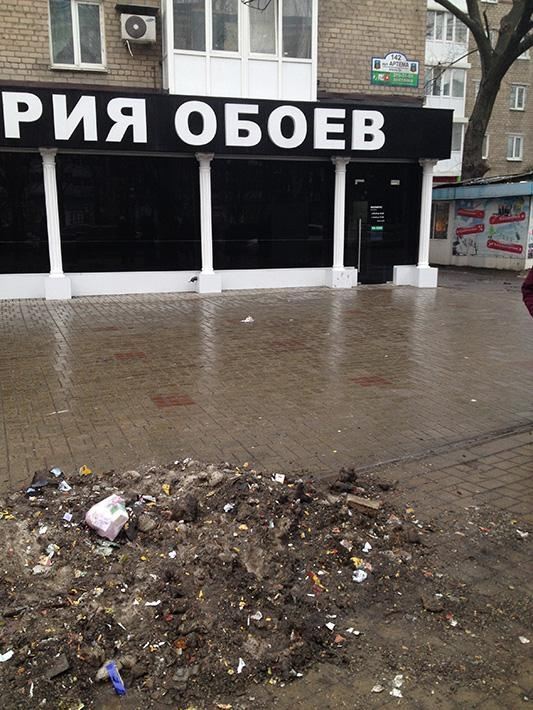 Девушка на иномарке снесла остановку в центре Донецка