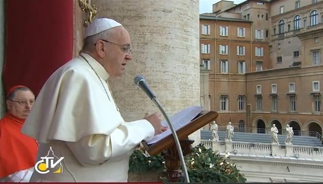 Різдвяна проповідь Папи Франциска: "Радість і мир для всіх"