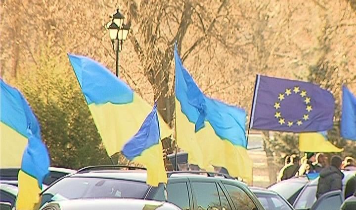 Полтава поддержала Евромайдан автопробегом