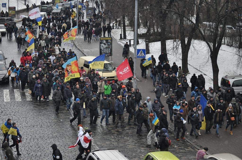 Евромайдан вышел на Марш миллиона. Фоторепортаж