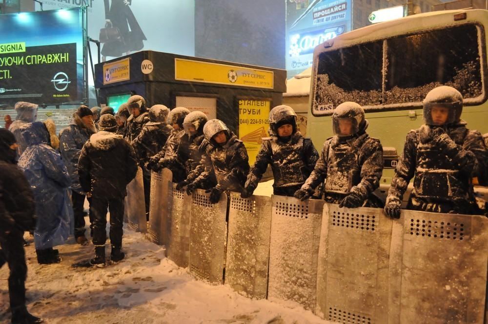 Евромайдан: как в центр Киева стягивалась милиция 