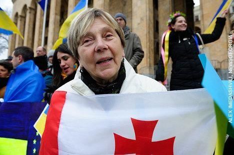 Киевский Марш миллиона поддержали в Тбилиси