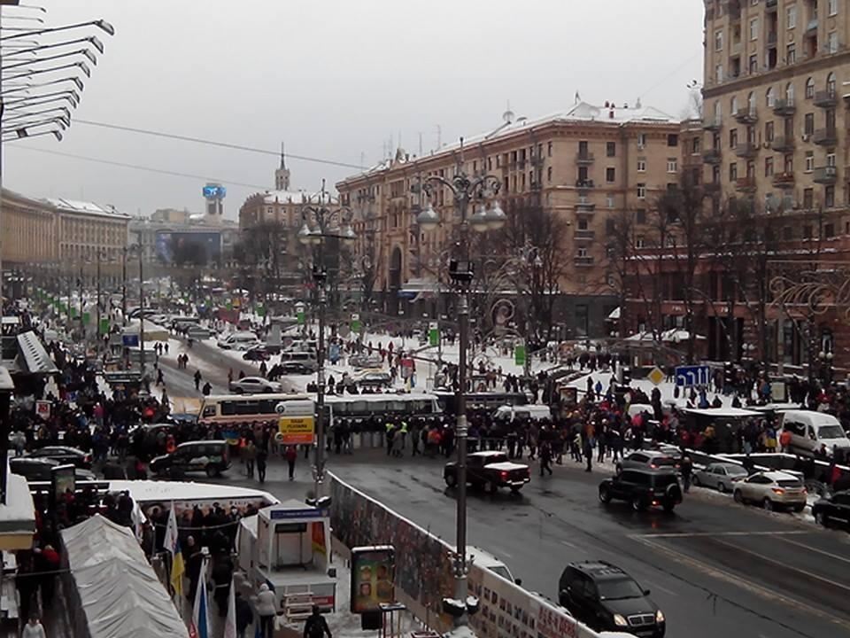 Центр Киева заблокировали силовики