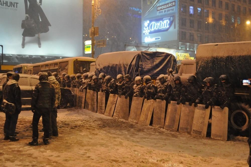 Евромайдан: как в центр Киева стягивалась милиция 