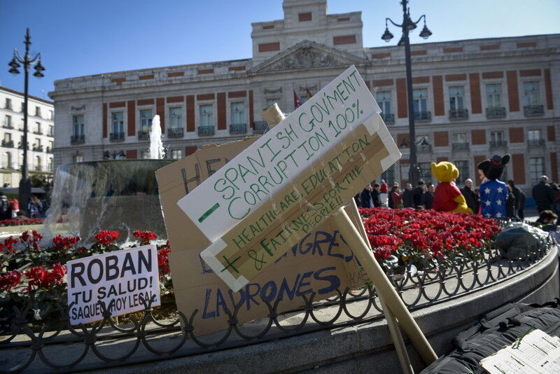 В Испании масштабные протесты против правительства