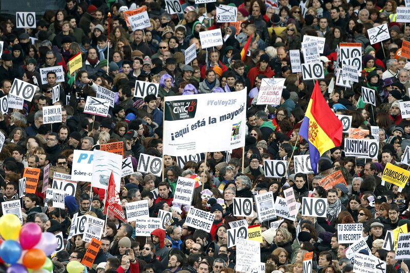 В Испании масштабные протесты против правительства