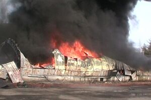 Під Харковом горів завод з переробки насіння. Фото. Відео