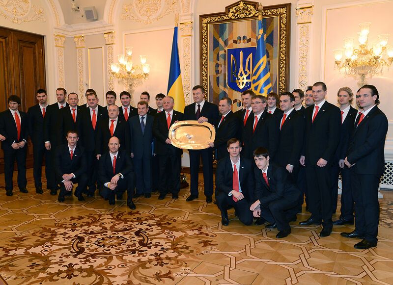 Встреча Президента с хоккейным клубом "Донбасс