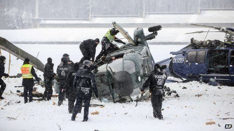 В небе над Берлином столкнулись полицейские вертолеты