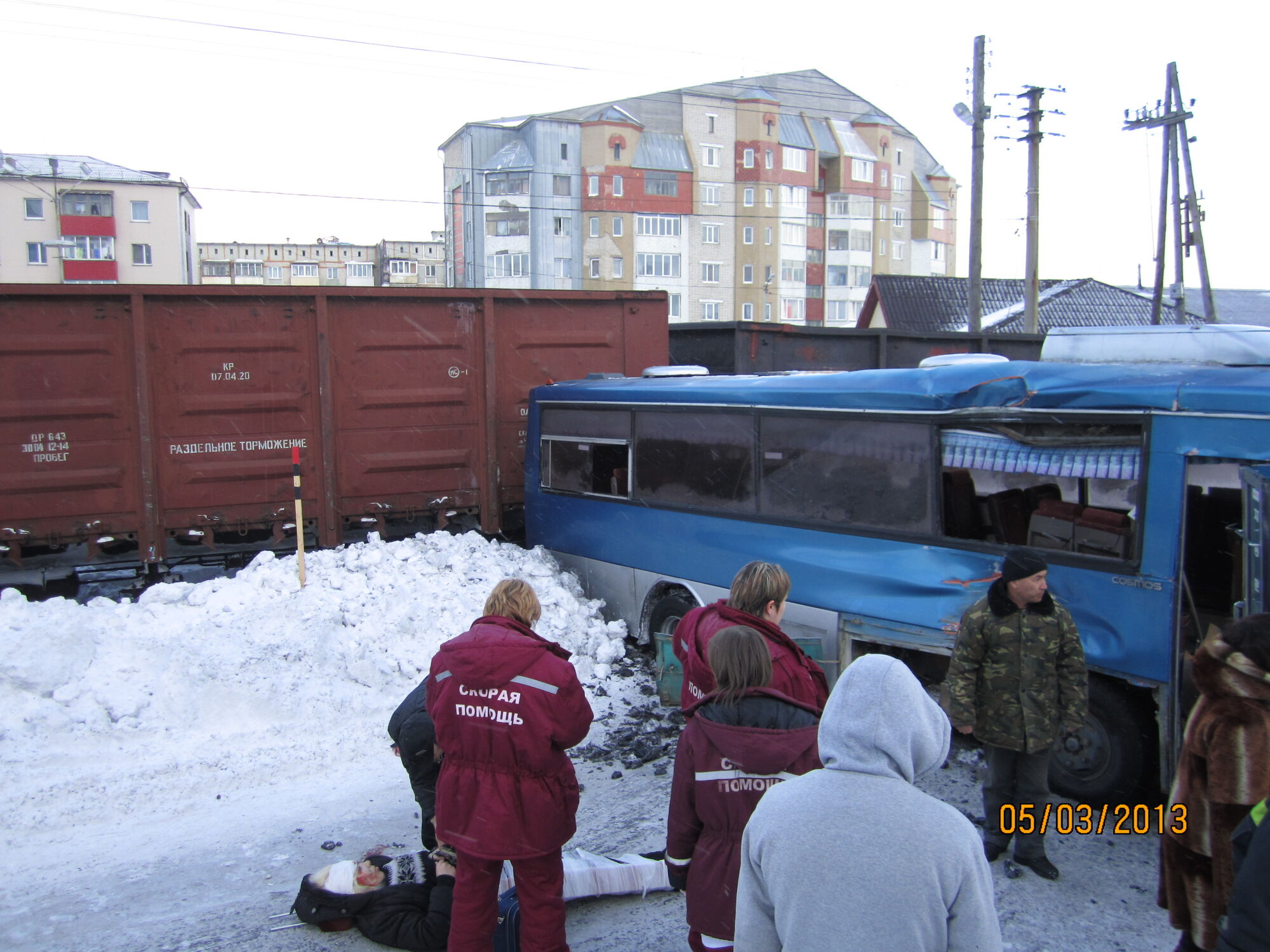 Автобус зіткнувся з локомотивом на Сахаліні: є постраждалі
