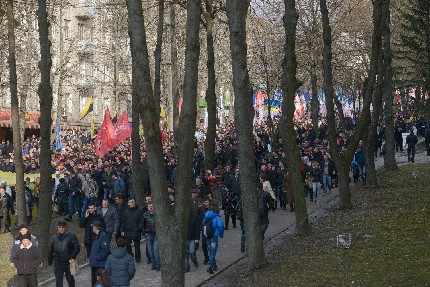 В Ривне оппозиция насчитала митингующих в 20 раз больше, чем милиция