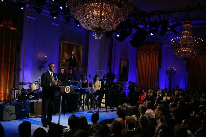 Знаменитые музыканты вдохновили молодежь в Белом доме. Фото