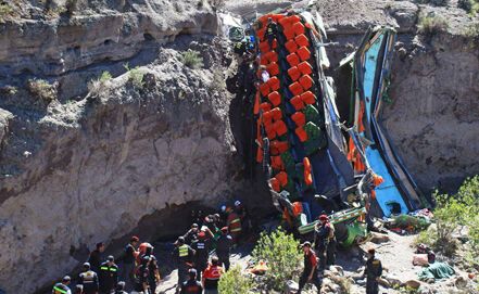 У Перу зростає число жертв падіння автобуса в прірву 
