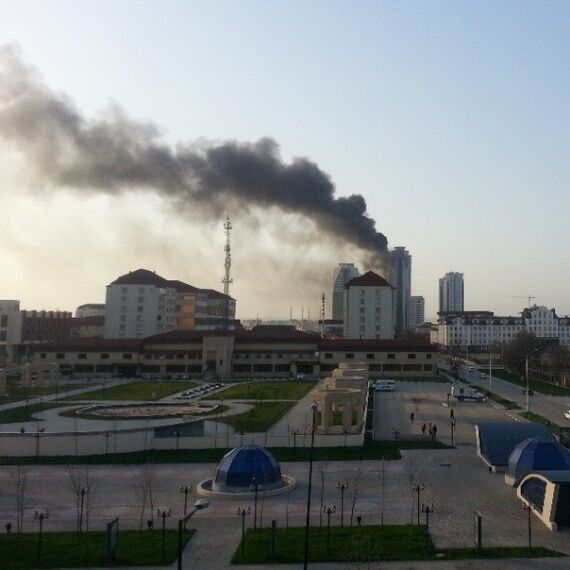 Пожар в комплексе "Грозный-Сити" потушили