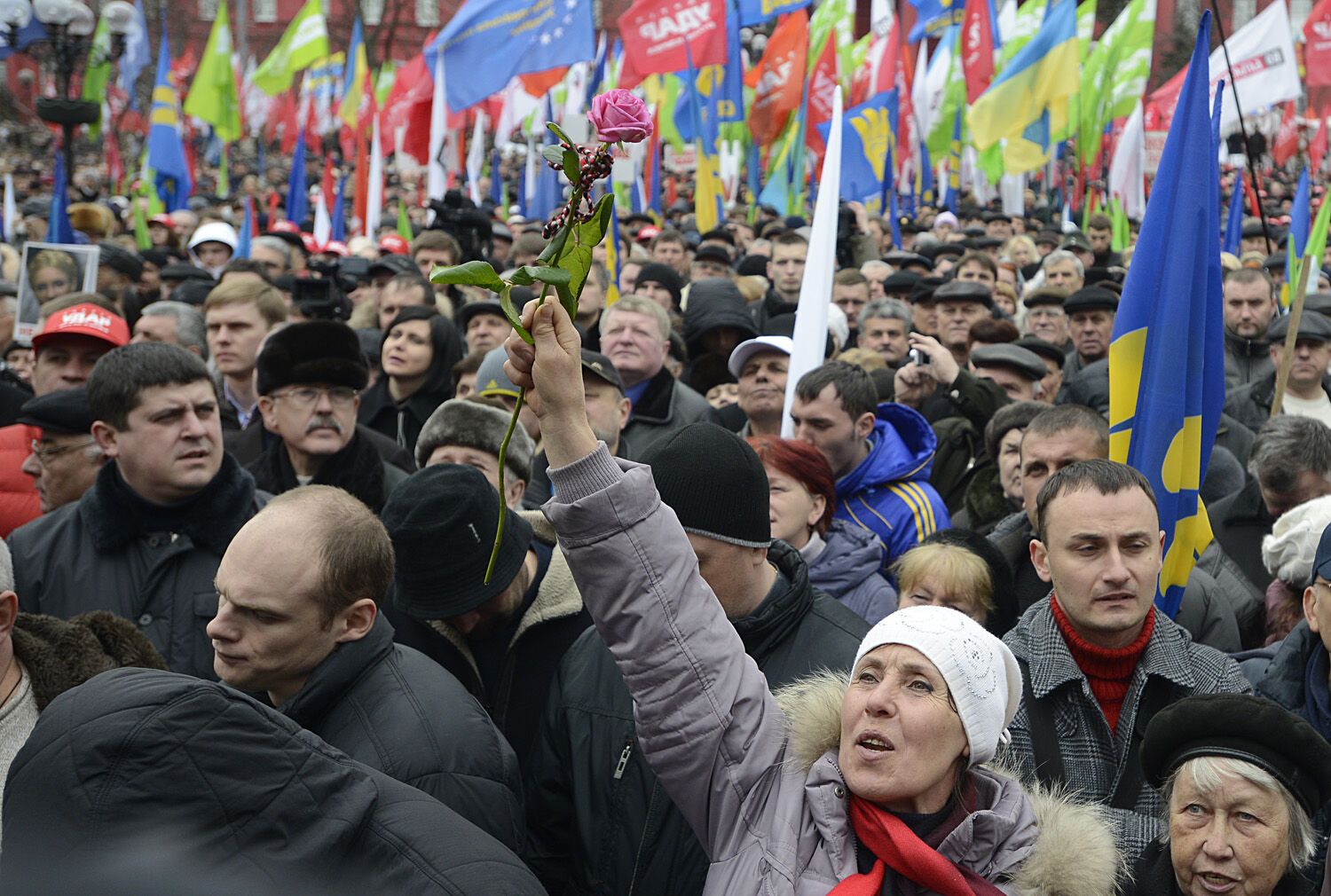 Милиция насчитала 3 тысячи протестующих в Киеве, "Свобода" - 20 тысяч