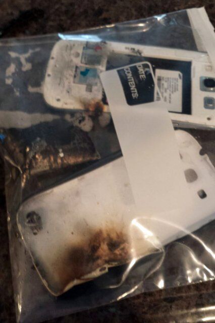 При зарядке сгорел Samsung Galaxy S III - первый зафиксированный случай