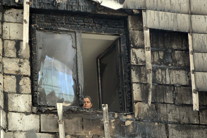 В Киеве снова горела высотка-новострой