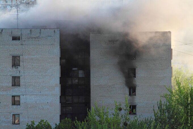 На пожаре в общежитии Харькова погибли трое