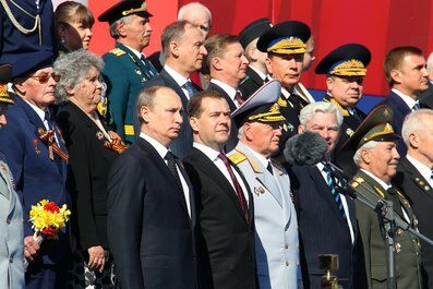 В московском параде Дня победы участвовало 11 тыс. военных